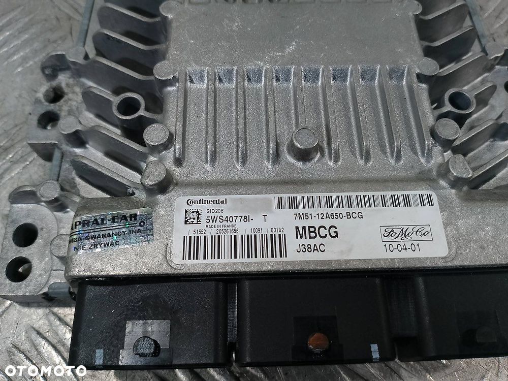 KOMPUTER, STEROWNIK FORD FOCUS II FL 7M51-12A650-BCG 5WS40778I-T 1.8 TDCI - 5