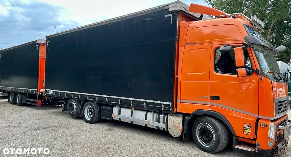 Volvo FH460 6x2 TANDEM GLOB XXL I-SHIFT JUMBO OŚ PODNOSZONA 2xALUTANK STANDKLIMA XENONY SKÓRA LODÓWKA ORUROWANIE Z HALOGENAMI ZABUDOWA ALUMINIOWA FIRANKA + PRZYCZEPA TANDEM SCHWARZMULLER FIRANKA ZESTAW PRZESTRZENNY 2013r EEV FULLSERWIS W VOLVO - 6