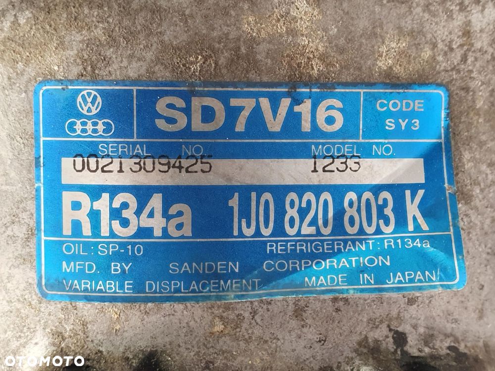 SPRĘŻARKA KLIMATYZACJI VW Golf IV Bora 1.9 TDI 1.8 T 1J0820803K SD7V16 - 3