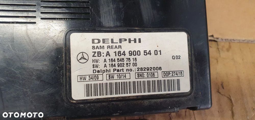 Moduł sterownik SAM Mercedes ML W164 A1649005401 A1645457516 A1649025700 - 5