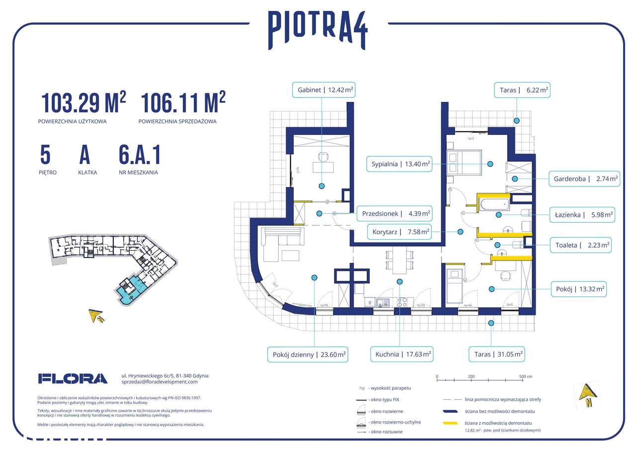 4-pokojowe mieszkanie 103m2 + 2 tarasy - Pełny obrazek: 2/11