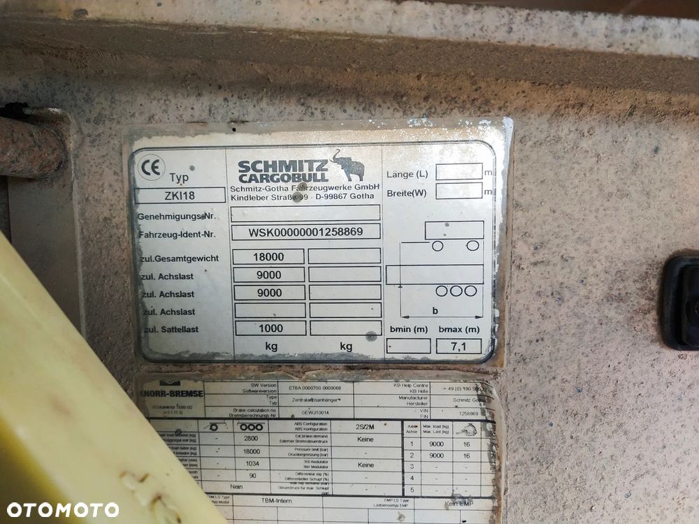 Schmitz Cargobull Przyczepa Wywrotka Tandem Rama Ocynk Schmitz - 9
