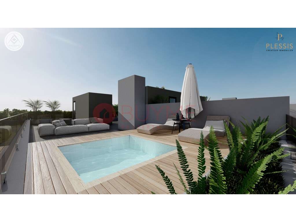 Luxuoso Apartamento T3, piscina e terraço privativo, estacionamento... - Grande imagem: 2/24