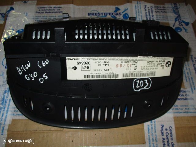 Display Relogio 65826962425 BMW E60 2005 GPS - 2