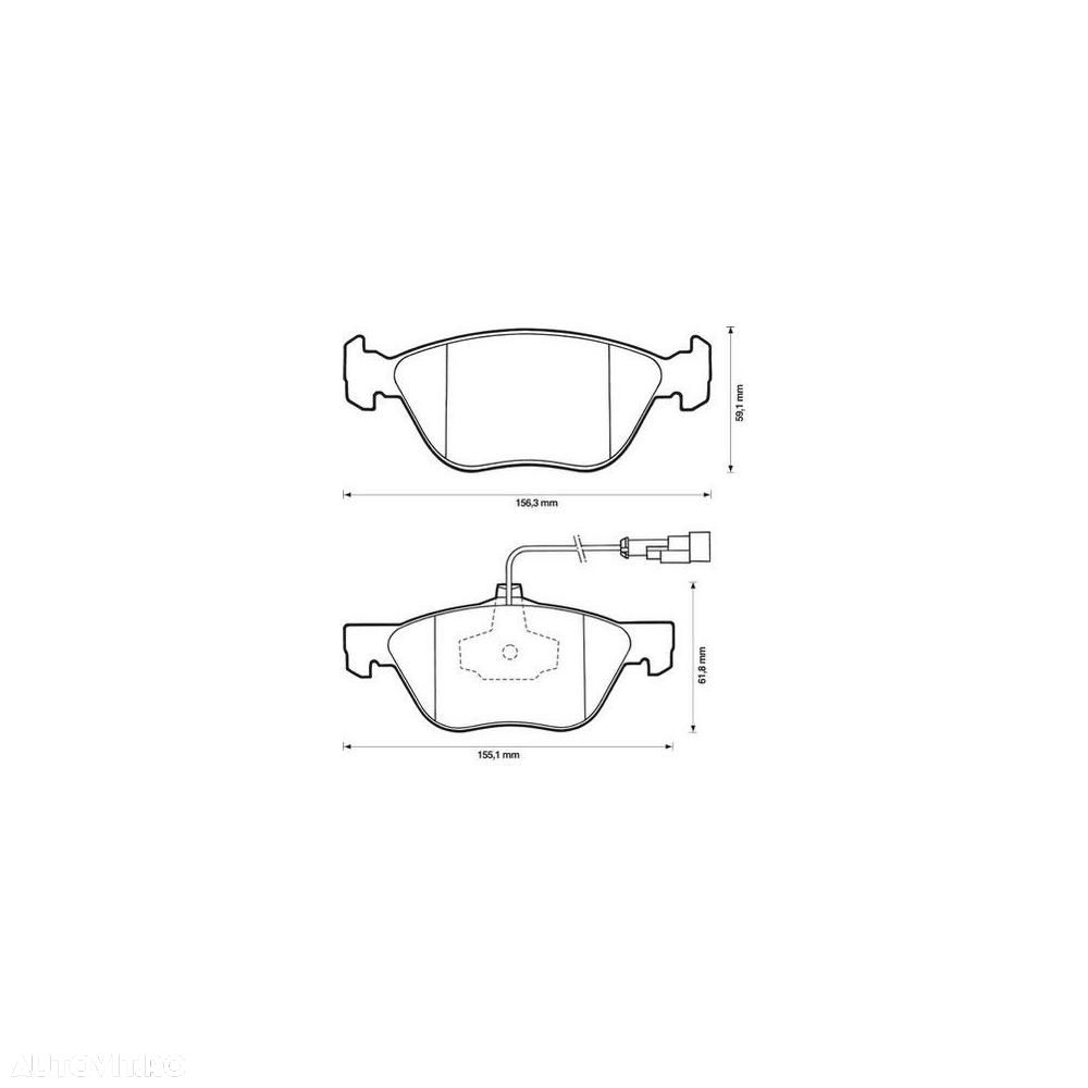 Placute frana fata Alfa Romeo 156 Sportwagon (932), 01.2000-05.2006, marca SRLine S70-0274 - 1