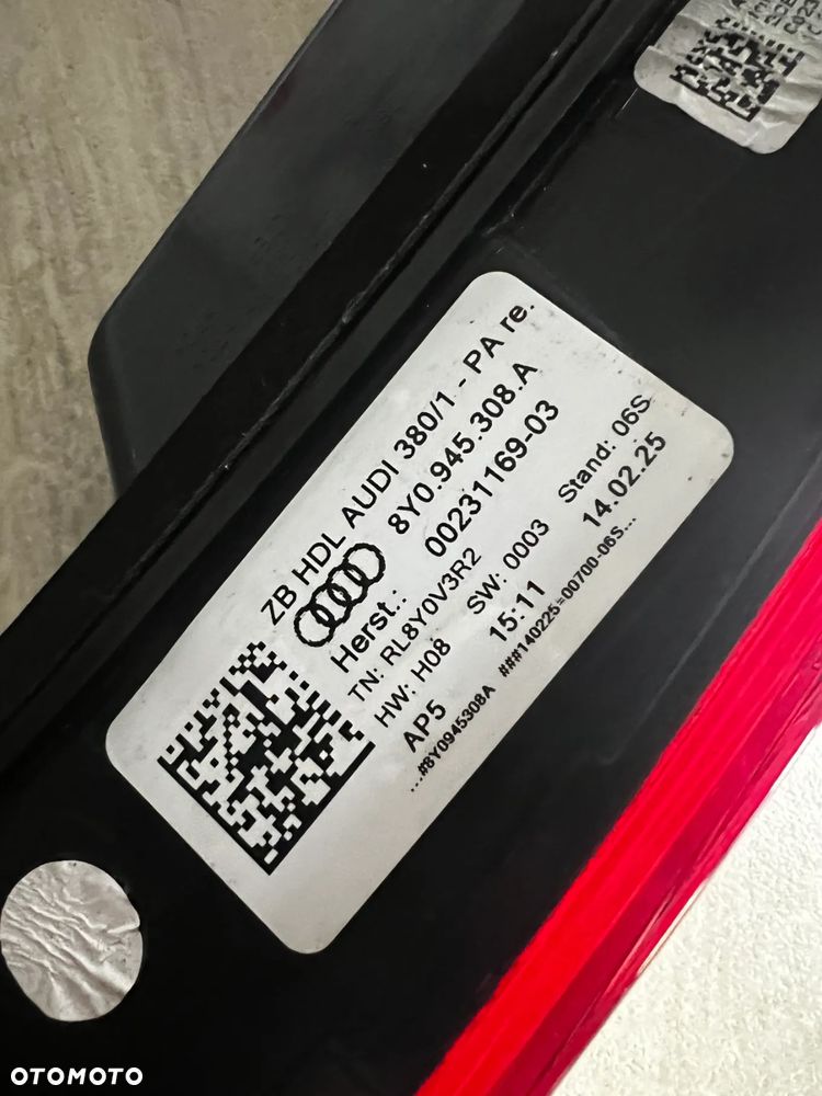AUDI A3 RS3 8Y 8Y0 SEDAN LIFT lampy LED tył tylne KOMPLET 8Y0945207C 8Y0945307A 8Y0208C 8Y0945308A - 14