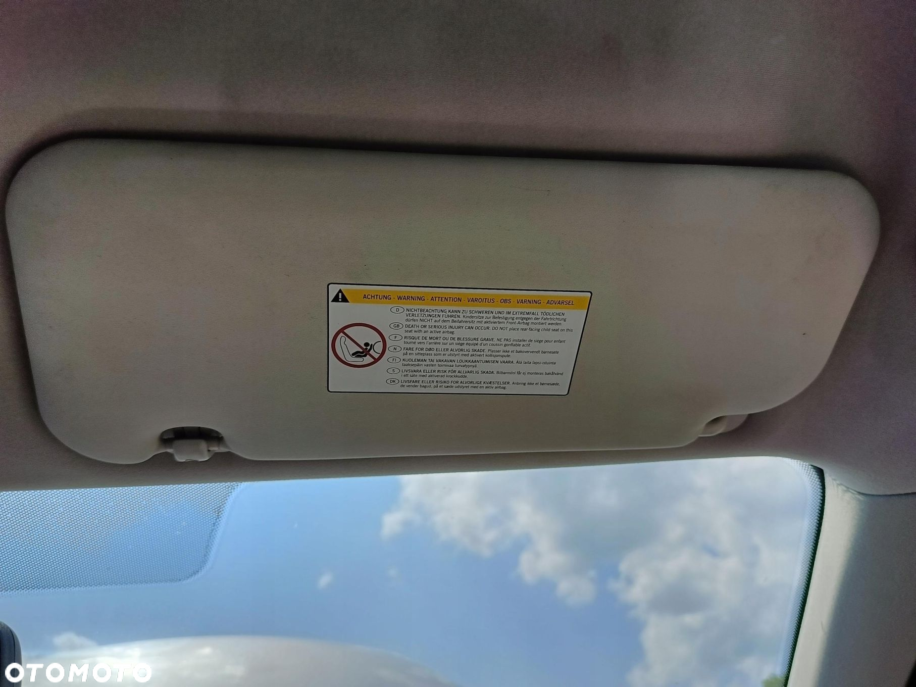 Peugeot 307 SW FL 02-09 SŁONECZKO OSŁONA PRZECIWSŁONECZNA PRAWA PASAŻERA - 2