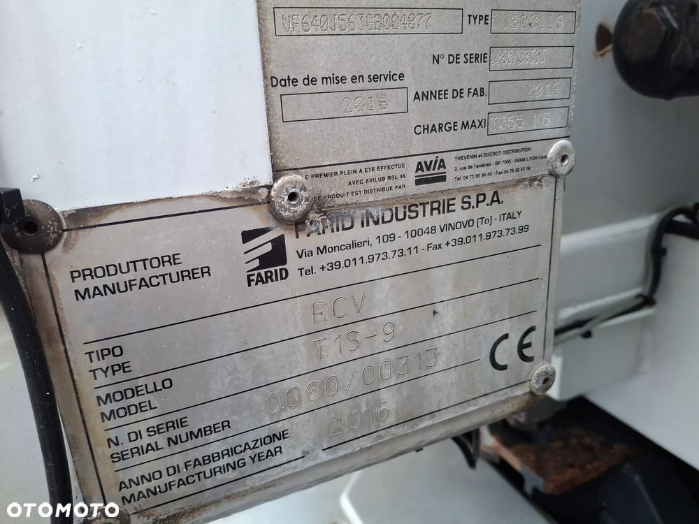 Renault D12 Truck Śmieciarka FARID Forez Bennes EURO 6 2016 rok 2 Osie Opony Bardzo Dobry Stan Zawieszenie Na Poduszkach - 8