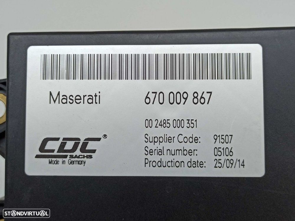 CENTRALINA DA SUSPENSÃO MASERATI GHIBLI S Q4 - 2