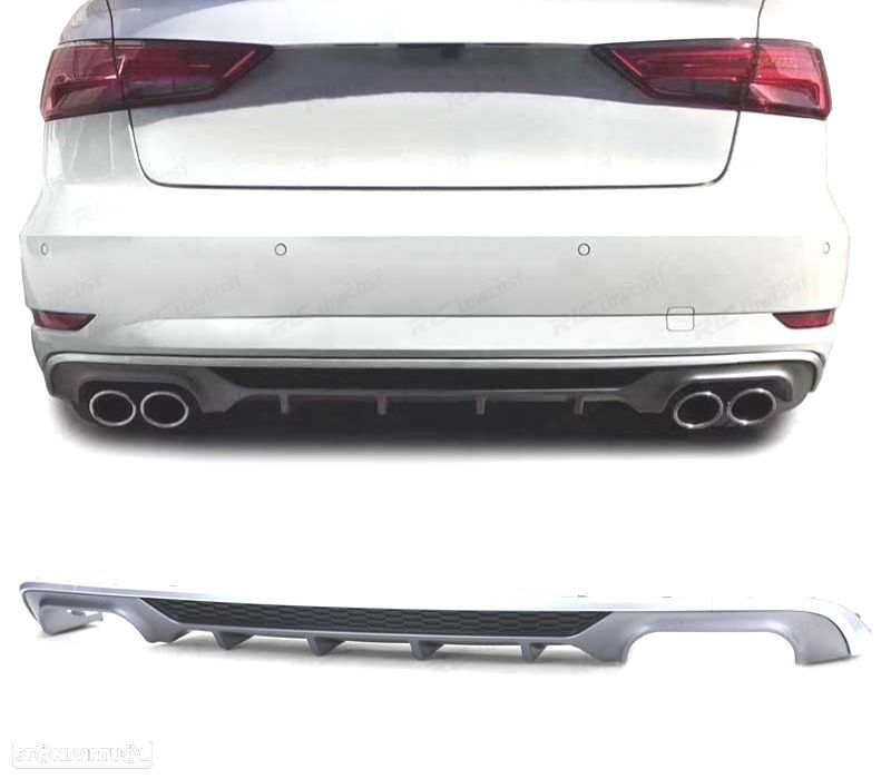 DIFUSOR AUDI A3 8V SEDAN 16-20 LOOK S3 - 1