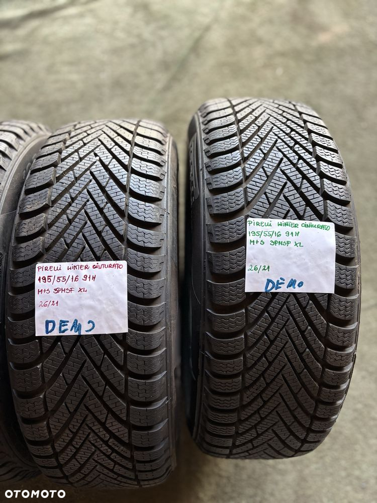 4x 195/55R16 91H PIRELLI WINTER CINTURATO opona zimowa DEMO M+S 3PMSF - 3