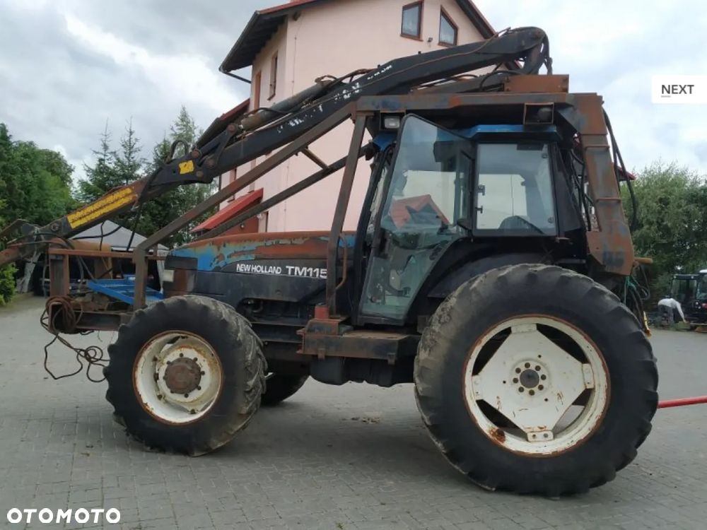 New Holland TM 115 TM115 + HDS/dźwig + chwytak + przyczepa ciągnik lesny / rolniczy - 2