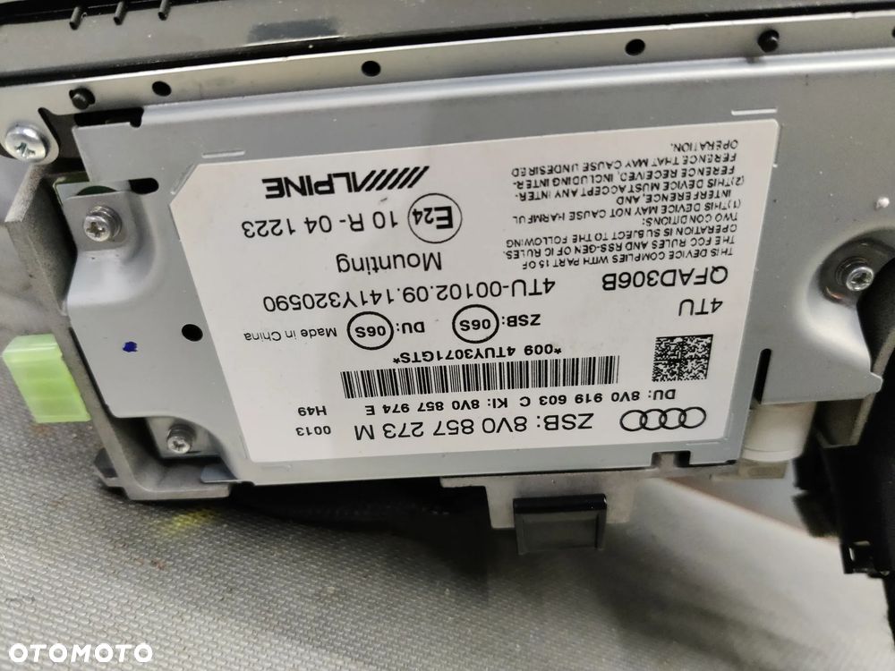 Radio Nawigacja Audi A3 8V Wyświetlacz Czytnik 8V0035874B 8V0857273M - 6