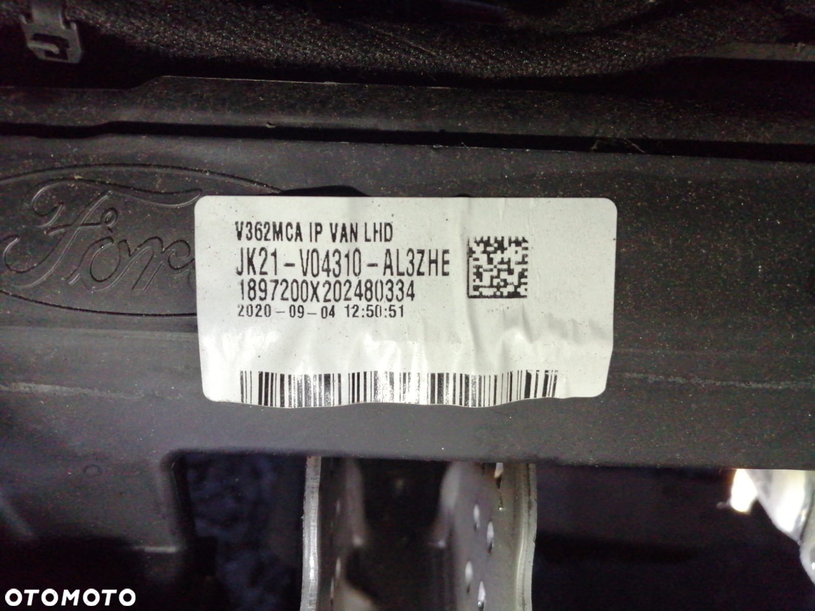 PODUSZKI POWIETRZNE AIRBAG FORD TRANSIT CUSTOM 2019-> PO LIFT KOMPLET Transit MK8 - 13
