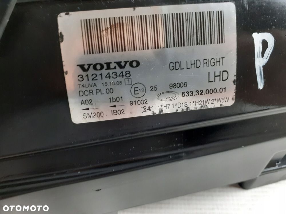 Lampa prawa przód Volvo XC70 V70 S80 ksenon 07-13r - 10