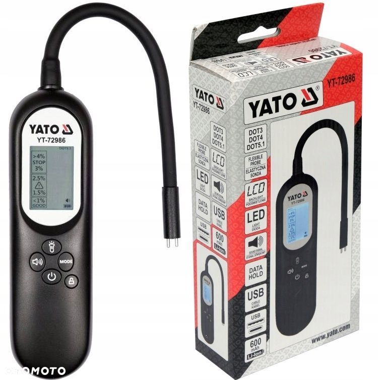 YATOTESTER CYFROWY MIERNIK PŁYNU HAMULCOWEGO LCD - 1
