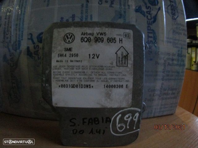 Modulo Airbag 6Q0909605 SKODA FABIA 2000 - 3