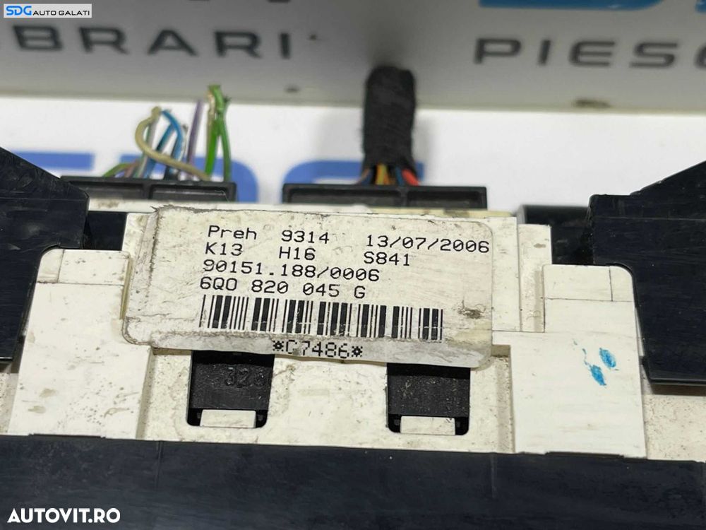 Climatronic Panou Comanda AC Aer Conditionat Volkswagen Polo 9N 2002 - 2008 Cod 6Q0820045G [B3019] - 3