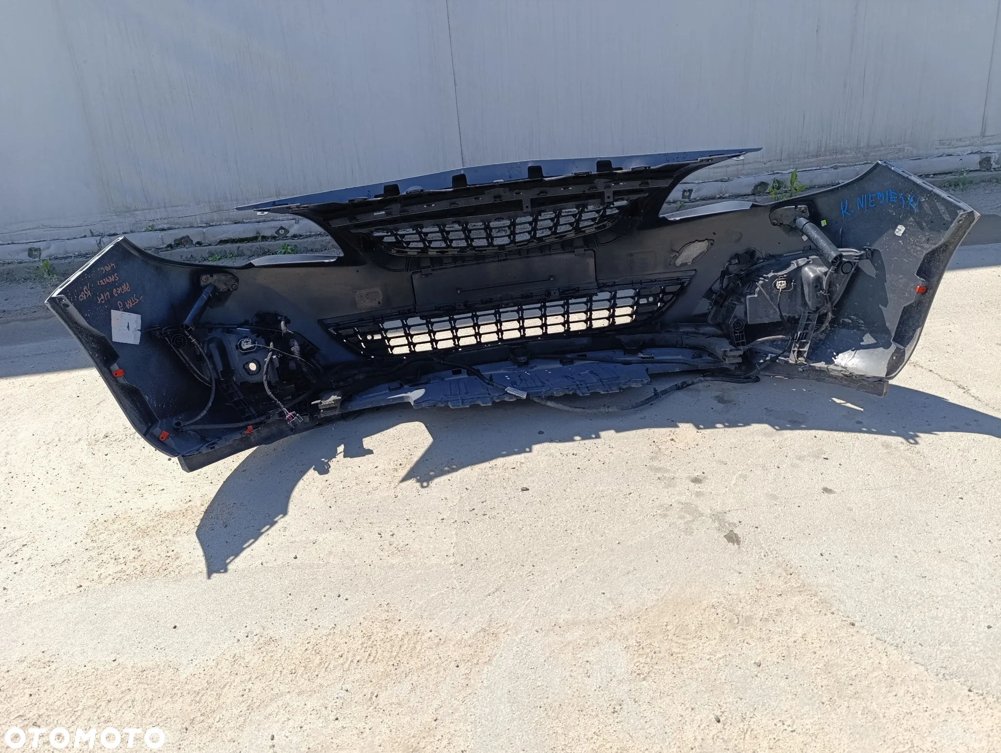 Niebieski zderzak przedni kompletny Opel Astra J 4 przed lift - 9