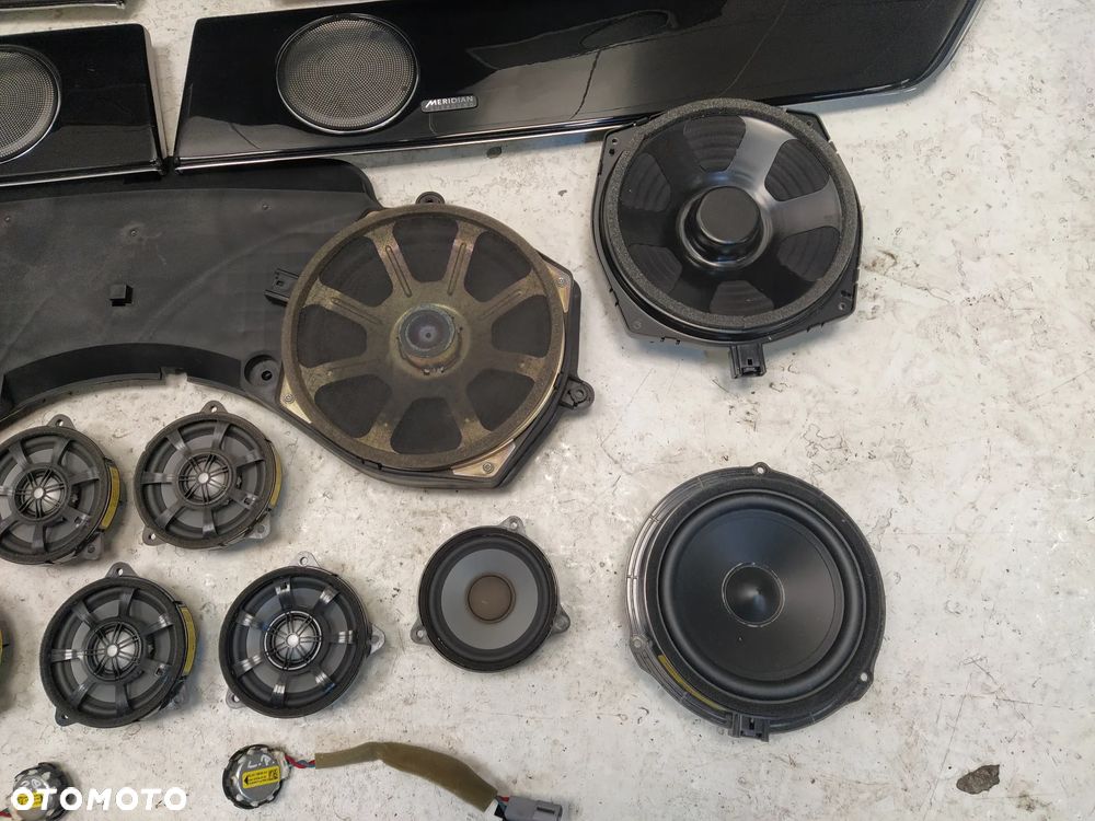 JAGUAR XJR XJ-R X351 ZESTAW GŁOŚNIKÓW NAGŁOŚNIENIA PRZÓD TYŁ LEWA PRAWA W DRZWI PÓŁKA TYLNA MERIDIAN SURROUND KOMPLET ORYGINAŁ - 13