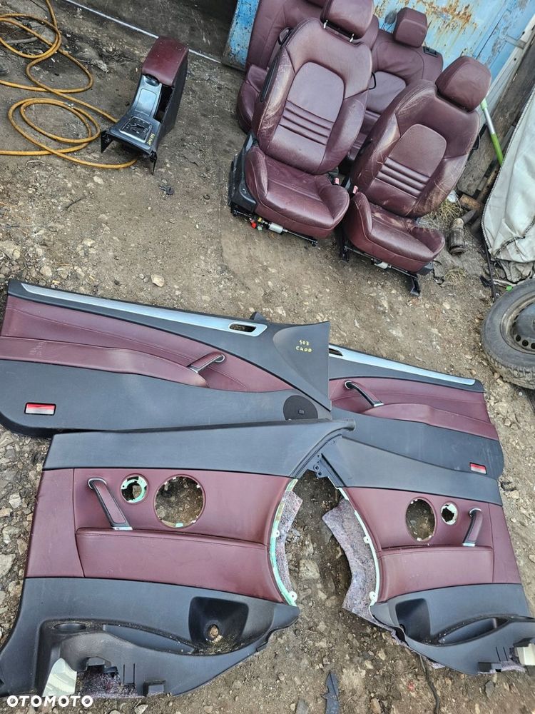 FOTELE KOMPLET BOCZKI KIEROWCY PASAŻERA KANAPA TYŁ SKÓRA PEUGEOT 407 COUPE - 1