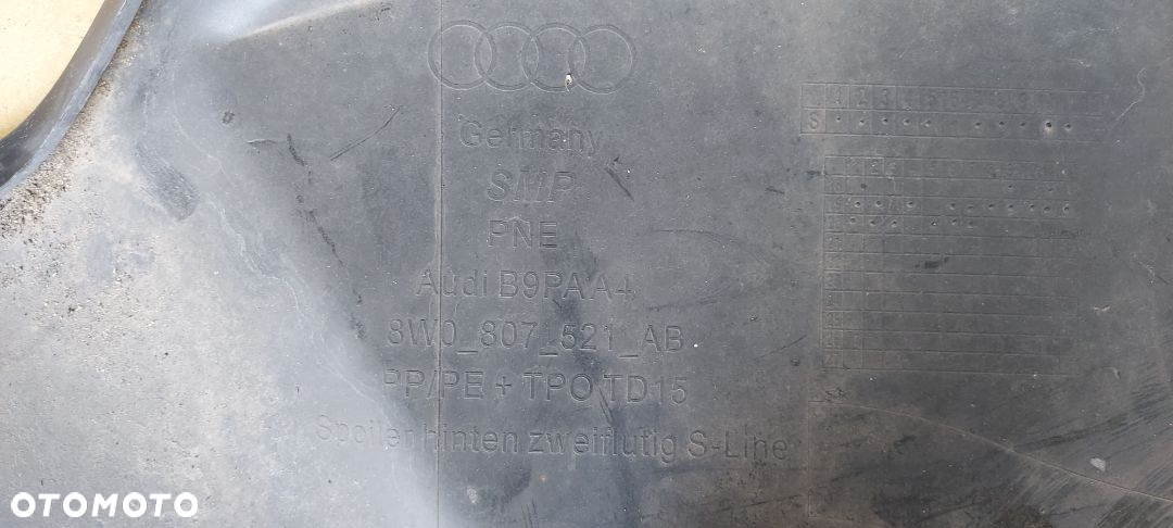 Dokładka dyfuzor zderzaka tył Audi A4 B9 8w0 S-Line LIFT - 5