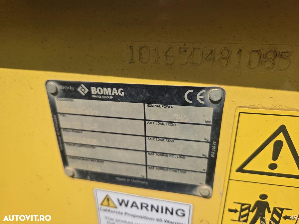 Bomag BW135AD-5, 4 tone, latime tambur 1,4m, motor KUBOTA 50CP, sistem antifurt, lungime 2,9m, inaltime 2,7m, viteze 10km/h, STARE FOARTE BUNA-posibilitate leasing 4 ani-PROMOTIE 29.900 EUR+Tva - 16