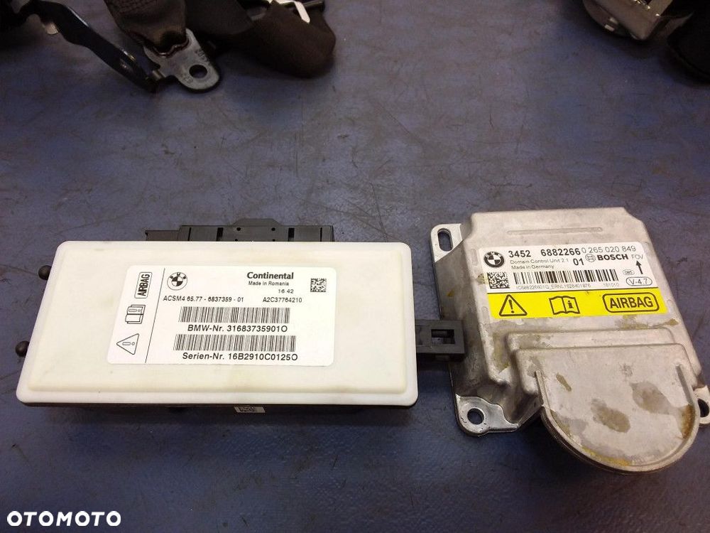 BMW X5M F85 F15 DESKA KONSOLA PODUSZKI SKÓRA HUD - 11