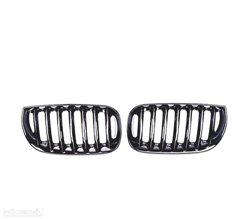 GRELHAS FRONTAIS BMW X3 E83 03-06 PRETO BRILHANTE - 2