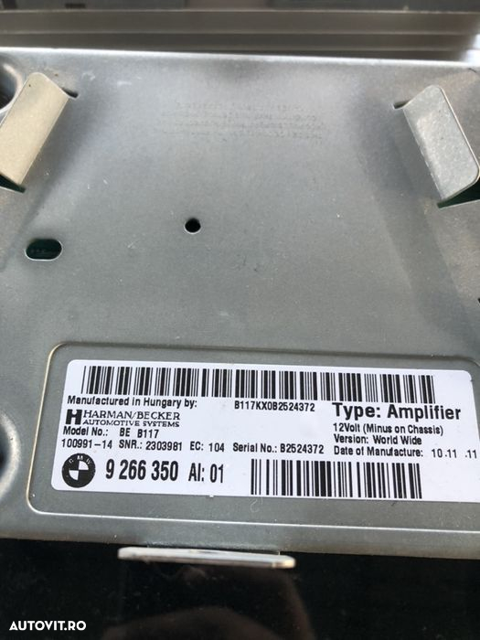 Amplificator audio HiFi bmw f10 f11 f01 e70 e71. X5 x6 seria 5 6 7 top - 5