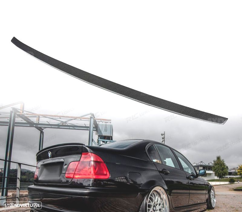 AILERON LIP SPOILER TRASEIRO BMW E46 BERLINA 98-05 CARBONO - 1