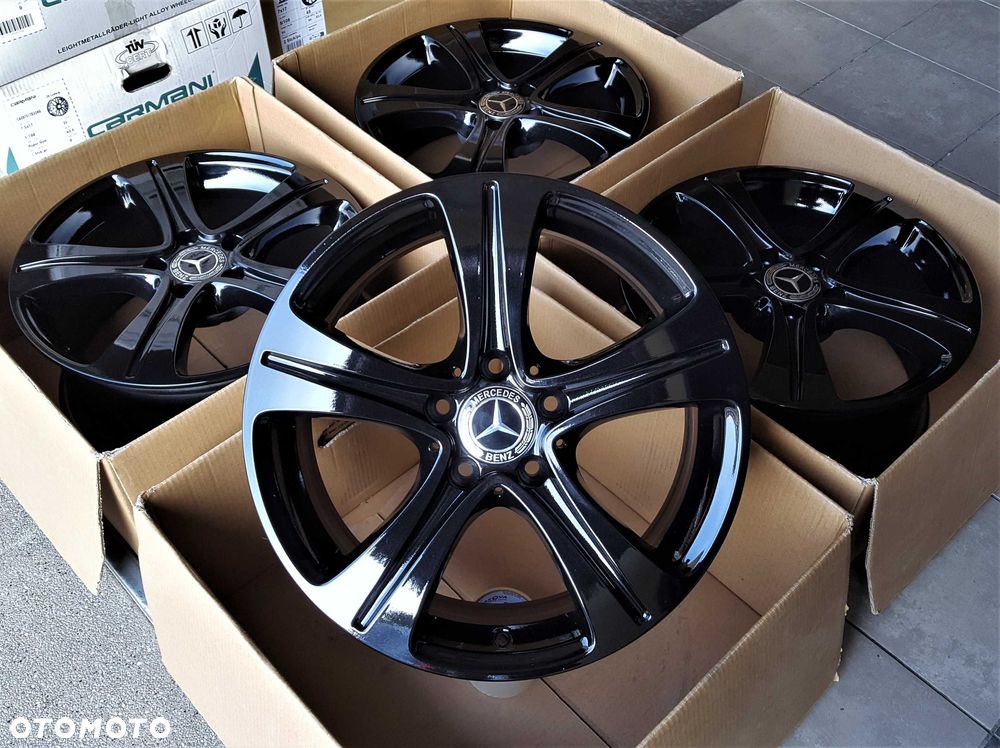 Alufelgi 17 5x112 Mercedes A B C E S V CLA GLA GLC ML Vito Czarne 214# - 3