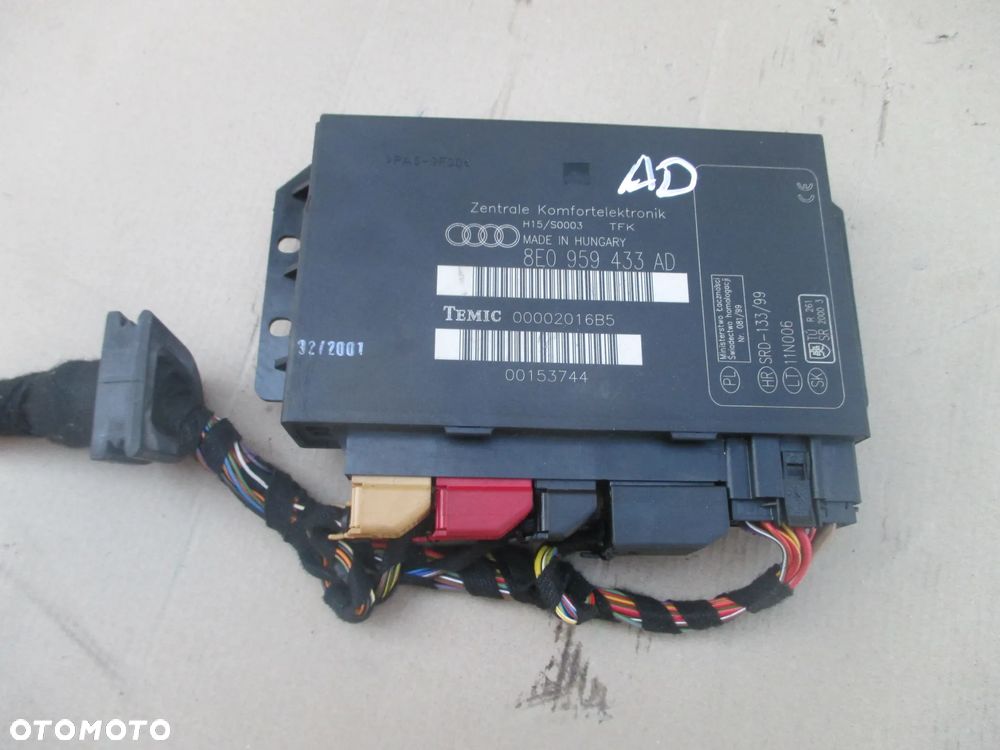 Moduł komfortu AUDI A4 B6 8E0959433AD