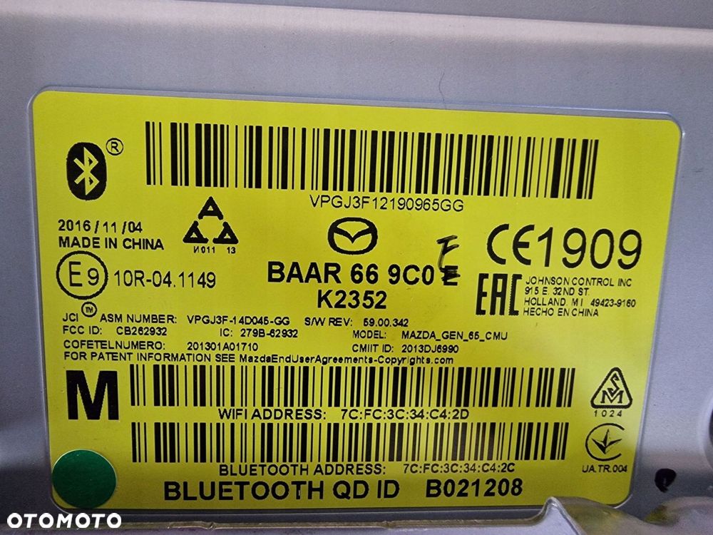 radio nawigacja gps baar669c0e mazda cx3 - 7