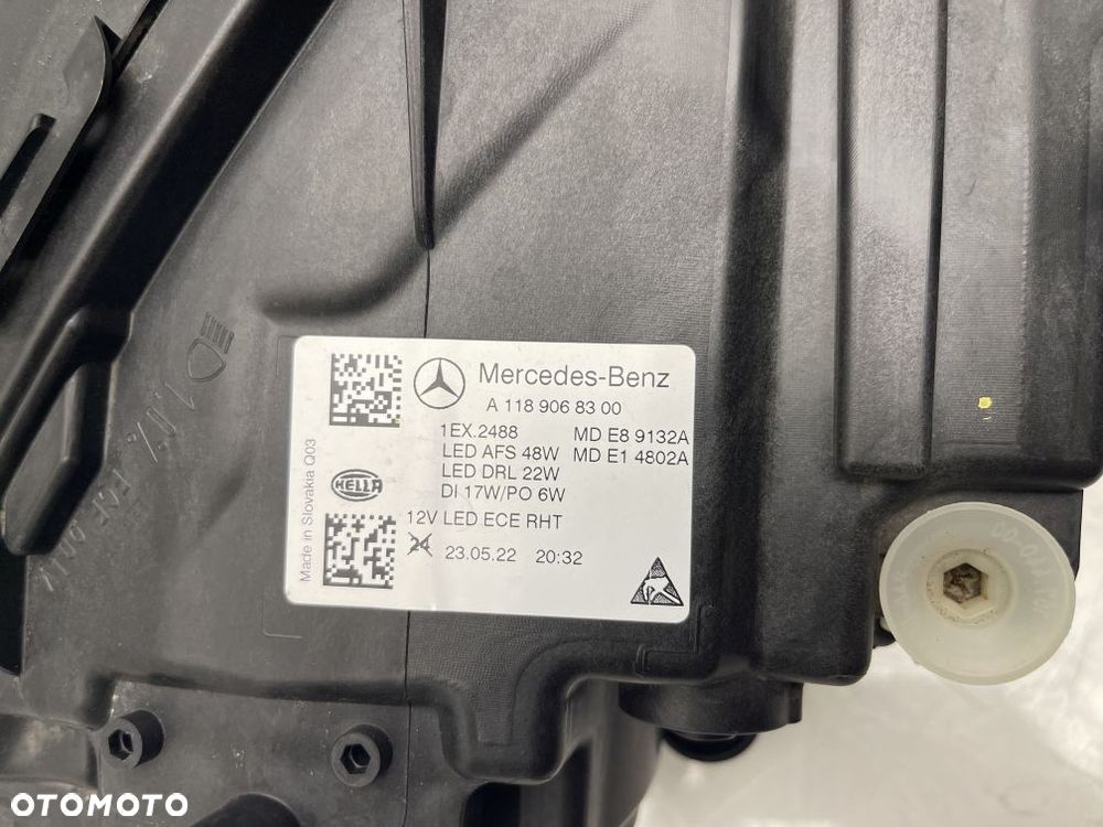 LAMPA LEWY PRZÓD MERCEDES CLA W118 FULL LED PERFORMANCE A1189068300 - 4