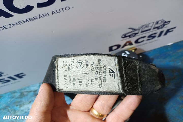Centura siguranta fata dreapta 7M3857812 Volkswagen VW Sharan 1 [1995 - 3