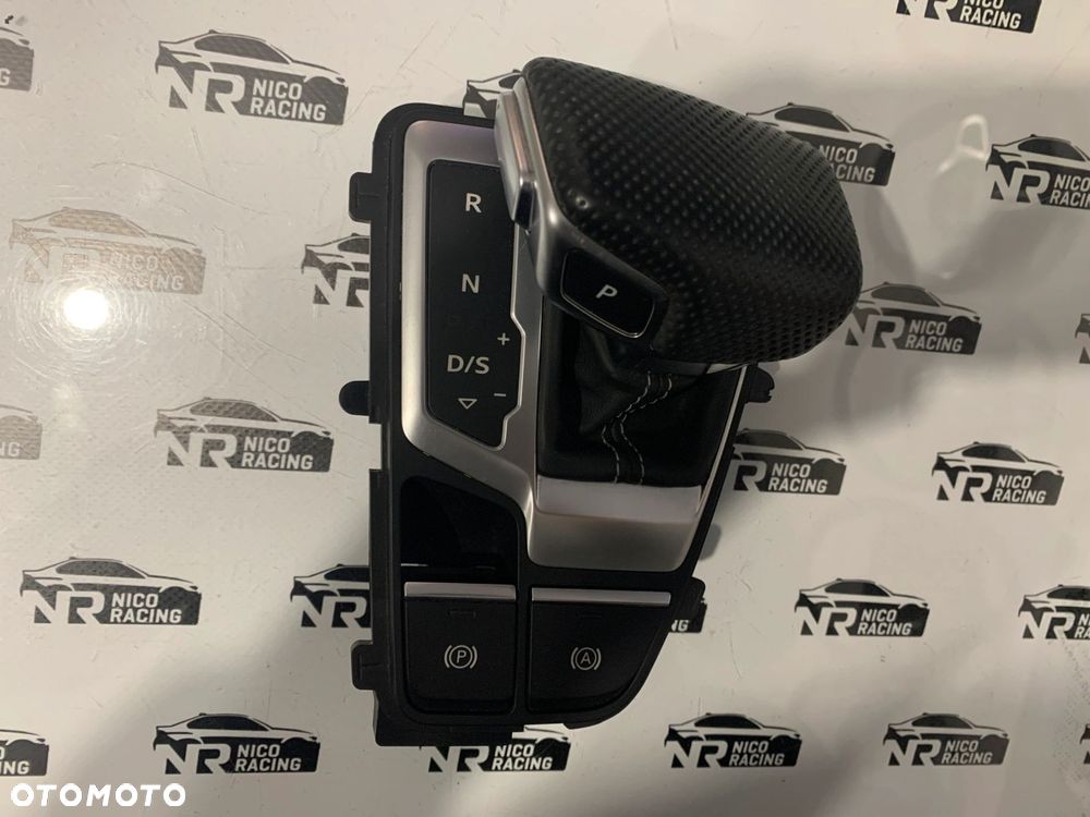 LEWAREK GAŁKA ZMIANY BIEGÓW AUDI A4 B9 SKÓRA PERFOROWANA 8W1713041N - 1