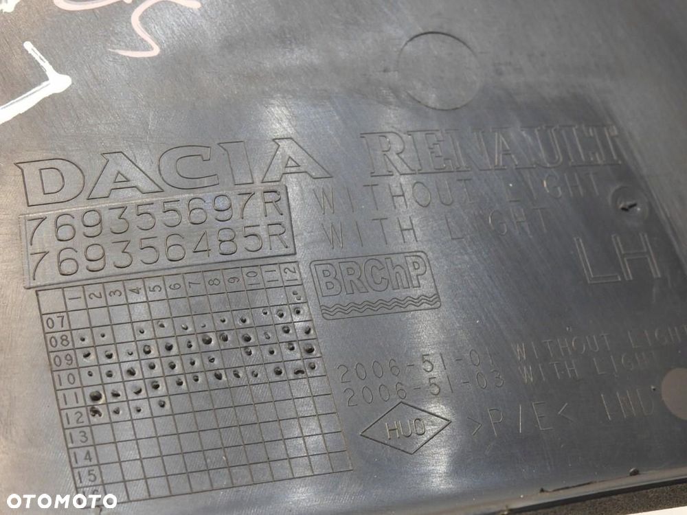 BOCZEK BAGAŻNIKA LEWY TYŁ DACIA SANDERO I STEPWAY 769355697R - 5