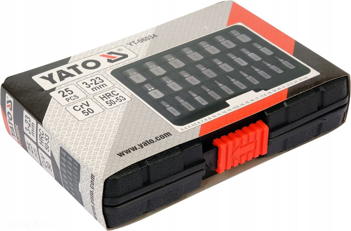 YATO ZESTAW 25 WYKRĘTAKÓW DO USZKODZONYCH ŚRUB HEX TORX SPLINE YT-06034 - 5