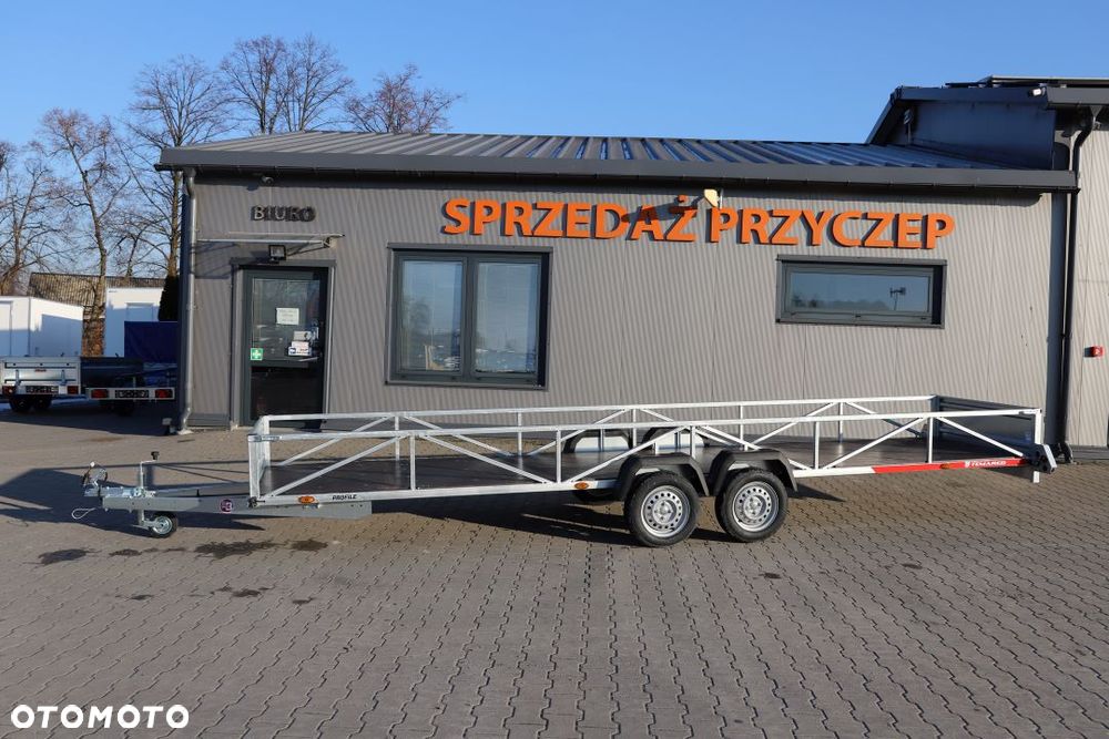 TEMARED Przyczepa dłużycowa 606x122x40cm Podłoga sklejka, 2 osie DMC 750kg - 3