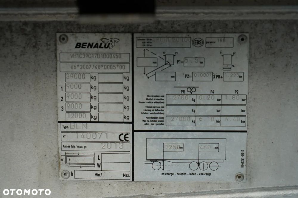 Benalu WYWROTKA / 25 m3 / HYDROKLAPA / ALUMINIOWA / 2X OŚ PODNOSZONA / PLANDEKA ELEKTRYCZNA / ALUFELGI / - 21