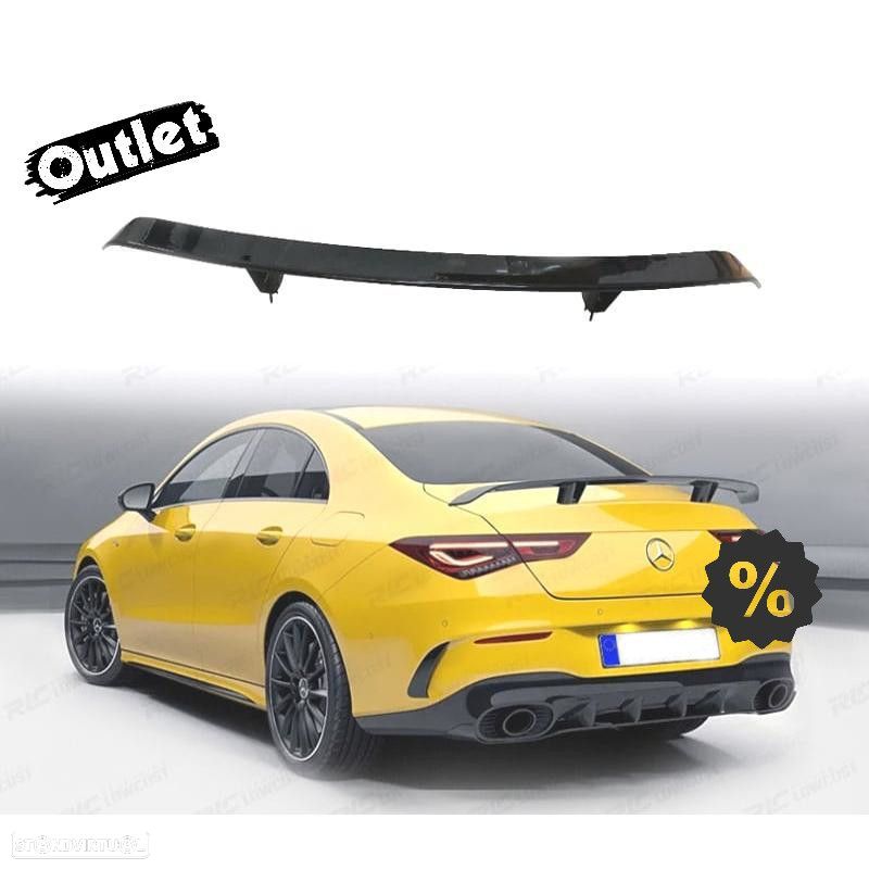 C018030C1 AILERON SPOILER MERCEDES CLA W118 19- LOOK CLA45S PRETO BRILHANTE - 1