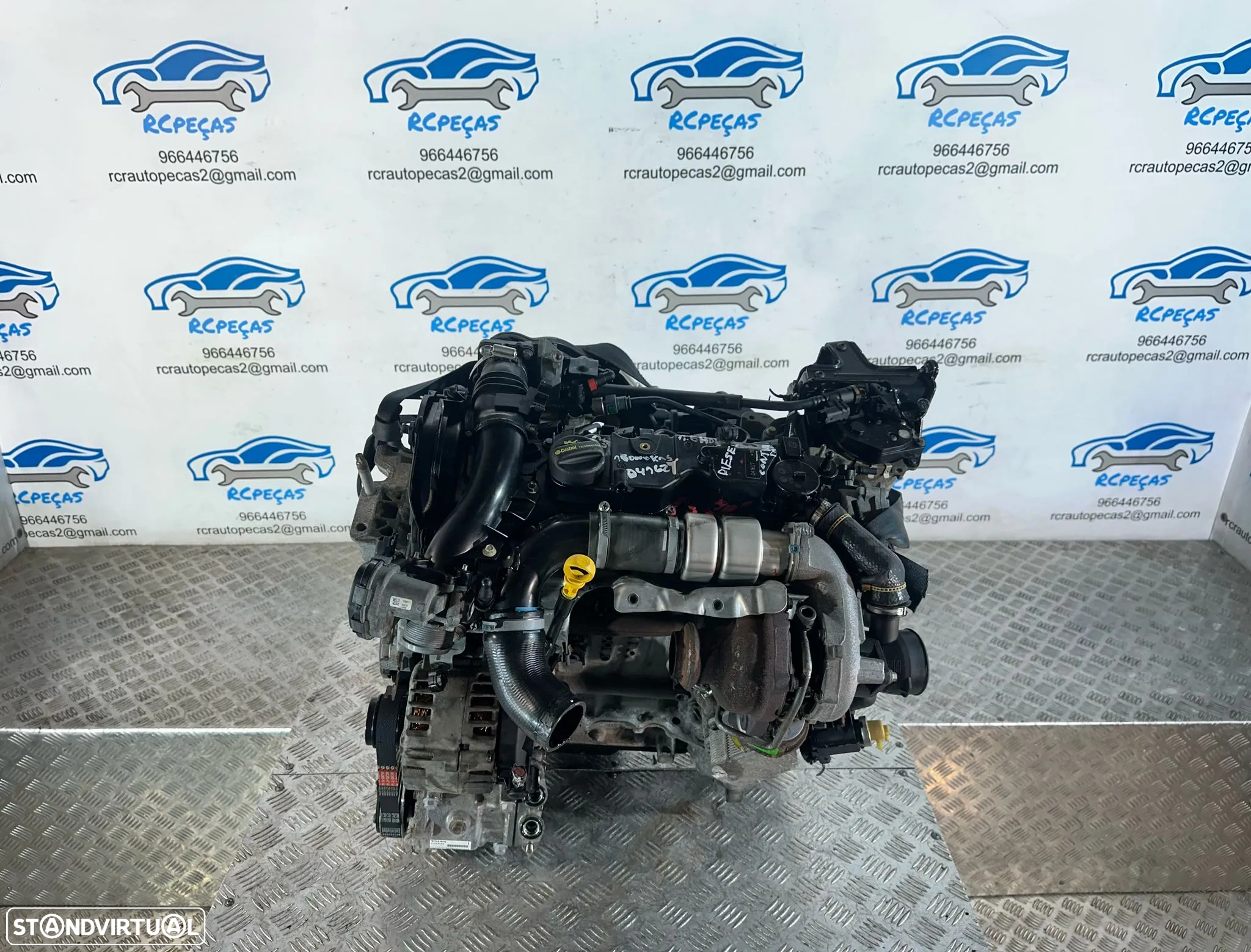 .Motor Completo Volvo Ford Mazda PSA Peugeot Citroen 1.6 D CD TDCi 8v D4162T AV6Q-6007-AC Continental Siemens - 2