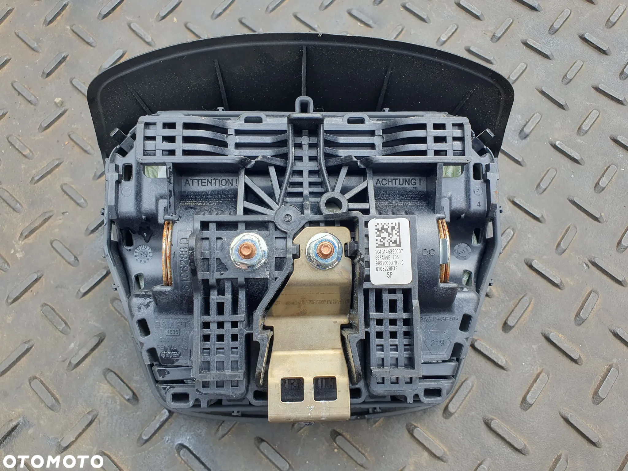 RENAULT MEGANE III PODUSZKA POWIETRZNA KIEROWCY KIEROWNICY AIRBAG 6106288D 6105228FXF - 5