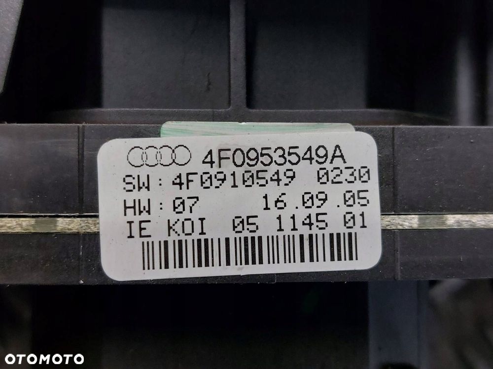 MANETKA PRZEŁĄCZNIK ZESPOLONY TAŚMA AUDI A6 C6 4E0953503B 4E0953541A - 8