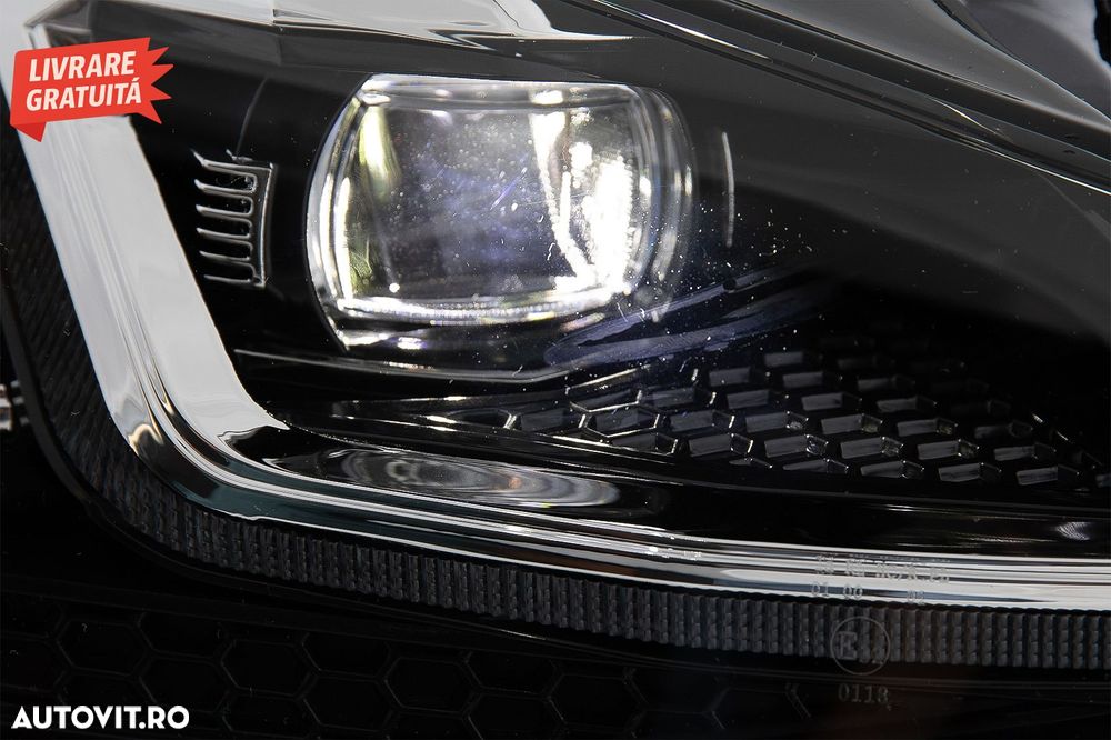 Faruri LED VW Golf 7.5 VII Facelift (2017-up) cu Semnal Dinamic- livrare gratuita - 10