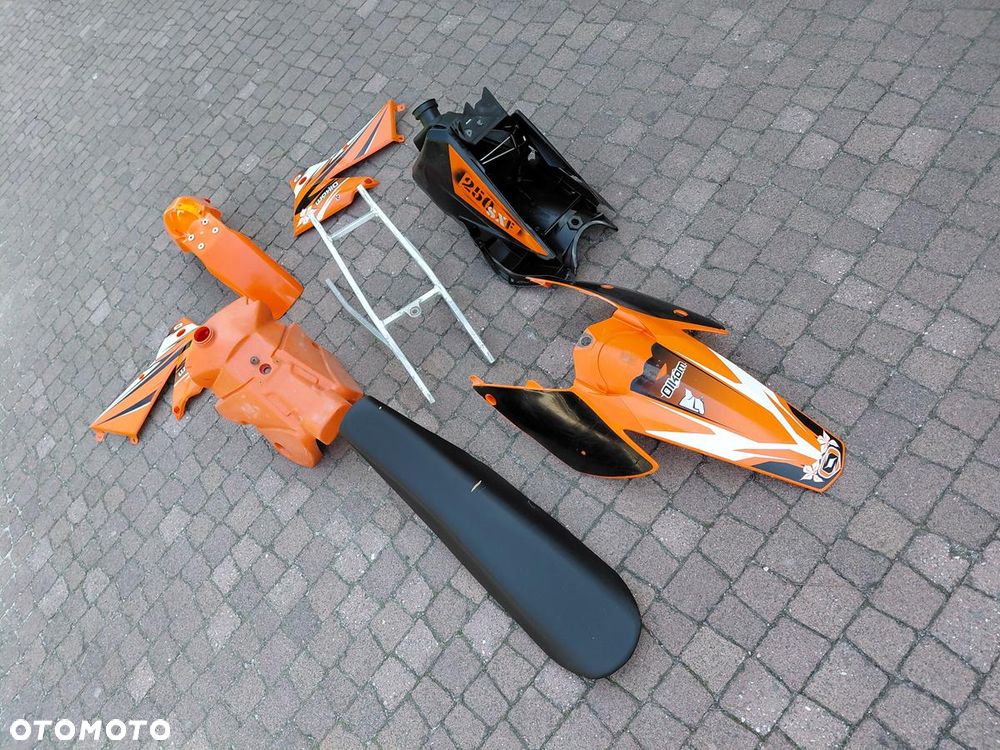 KTM EXC SX SXF 2004-2007 POLIFT BUDA KOMPLET PLASTIKÓW OWIEWKI SIEDZENIE BAK AIRBOX STELAŻ NADWOZIE RESTYLE LIFT - 3