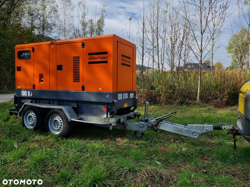 Atlas Copco QAS100 Agregat Prądotwórczy GENERATOR 100 KW 2014r. JAK NOWY z Norwegii  1550mtg PERKINS Przyczepa do rejestracji - 4
