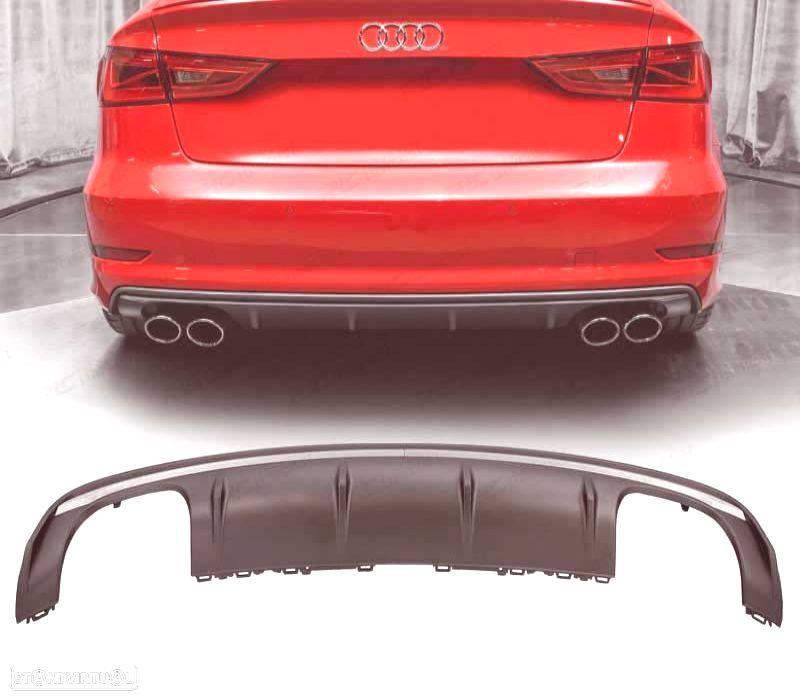 DIFUSOR AUDI A3 8V SEDAN S LINE 13-16 LOOK S3 - 1