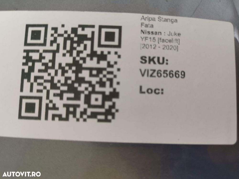 Aripa Stanga Fata Nissan Juke YF15 [facelift] 2012 2013 2014 2015 2016 - 8